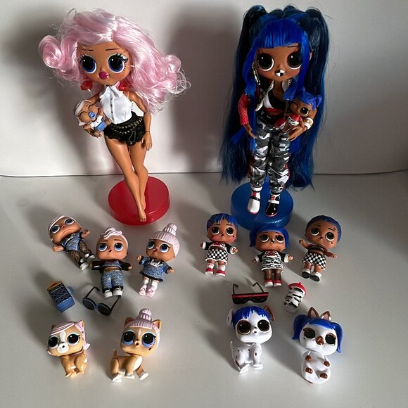 OMG Uptown Girl Family Downtown BB Family LOL with Pets and Babies - 14 dolls - Picture 4 of 14